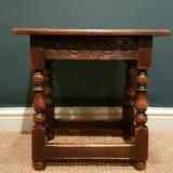 Antique Edwardian Oak Joint Stool