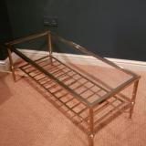 Vintage Stylish 1950's Brass and Glass Coffee Table at Sturmans Antiques