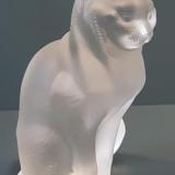 Antique Lalique Opalescent Sitting Cat at Sturmans Antiques Lalique for sale 