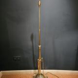 Antique Edwardian Brass Rise and Fall Lamp Standard