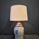 Antique Victorian Chinese Ginger Jar Lamp 