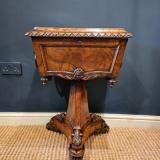 Antique William IV Walnut Teapoy 