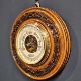 Antique Victorian Aitchison Walnut Cased Aneroid Barometer
