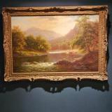 Antique Painting William Mellor Oil on Canvas 'On the Dee' near Llangollen at Sturmans Antiques