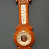 Antique Victorian Golden Oak Banjo Barometer at Sturmans Antiques barometer for sale