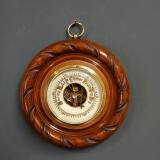 Antique Victorian Turned & Carved Walnut Aneroid Barometer at Sturmans Antiques barometer for sale