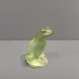 Lalique Light Green Opalescent Frog at Sturmans Antiques Lalique for sale
