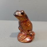 Lalique Amber Sitting Frog at Sturmans Antiques Lalique for sale