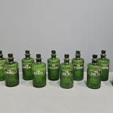 Antique Set of 10 Edwardian Green Glass Apothecary Bottles 