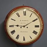 Antique Early Victorian Double Fusee 12" Dial Clock by E. Doball at Robertson St Hastings