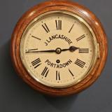 Antique Victorian 8" Fusee Dial Wall Clock by Lancashire Portadown, Northern Ireland
