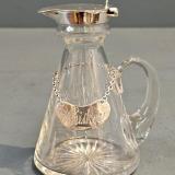 Antique Hukin & Heath Silver Mounted Noggin and Label by Hukin and Heath of Birmingham 