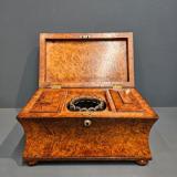 Antique Regency Pollard Oak Tea Caddy
