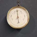 Antique Victorian Brass Cased Marine Barometer