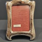 Antique Edwardian Art Nouveau Planished Silver Photo Frame by S Blankensee & Sons of Birmingham