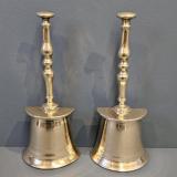 Antique Matching Pair of Regency Brass Door Stops