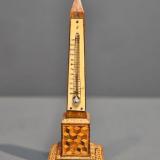 Antique Victorian Tunbridge Ware Obelisk Thermometer
