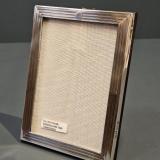 Antique Silver Engine Turned Photo Frame by Zimmerman of Birmingham