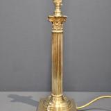 Antique Edwardian Brass Corinthian Column Table Lamp