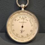 Antique Harrods Silver Pocket Barometer by Albert Thomas Oliver