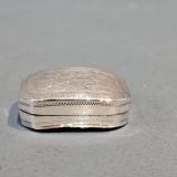 Antique Unusual Curved Silver Vinaigrette 