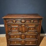 Antique James II Period Oak Geometric Chest