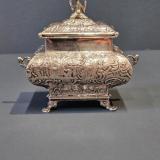 Antique Victorian Silver Tea Caddy, Samuel Boyce Landeck