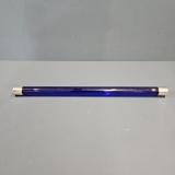 Antique Bristol Blue Glass and Silver Ruler
