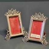 Antique Pair of Small Silver Photo Frames Birmingham at Sturmans Antiques photo frame for sale