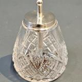 Antique Silver and Crystal Glue Pot