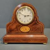 Antique Edwardian Sheraton Inlaid Mantel Clock
