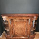 Antique Victorian Inlaid Walnut Credenza