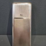 Antique Engine Turned Silver Cigar Case by S J Rose & Sons of Birmingham