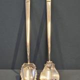Antique Christopher Dresser Design Silver Salad Servers by Heath & Middleton of Birmingham