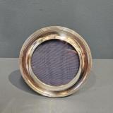 Antique Circular Silver Photo Frame by Napper & Davenport of Birmingham