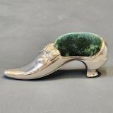 Antique Edwardian Silver Ladies Shoe Pin Cushion by Adie and Lovekin of Birmingham 