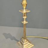 Antique Edwardian Cast Brass Table Lamp