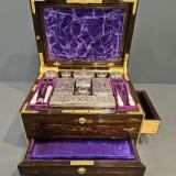 Antique Victorian Coromandel and Silver Dressing Box by Howell & James and Thomas Whitehouse of London at Sturmans Antiques boxes for sale 