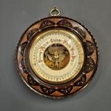 Antique Petal Carved Mahogany Aneroid Barometer at Sturmans Antiques barometer for sale