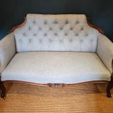 Antique Victorian Rosewood Framed Sofa at Sturmans Antiques upholstery chair for sale