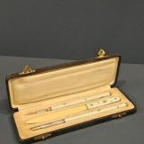 Antique Silver and Enamel Pen, Letter Opener and Pencil Set at Sturmans Antiques silver and enamel for sale