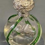 Antique Art Nouveau Glass Silver Top Scent Bottle at Sturmans Antiques scent bottle for sale
