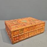 Antique Italian Embossed Leather Box at Sturmans Antiques box for sale