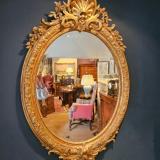 Antique Large Victorian Oval Gilt Mirror at Sturmans Antiques mirror for sale