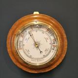 Antiques Victorian Turned Golden Oak Barometer at Sturmans Antiques barometers for sale 