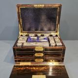 Antique Victorian Coromandel and Silver Travel Box at Sturmans Antiques box for sale