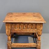 Antique Georgian Carved Oak Box Stool at Sturmans Antiques furniture for sale