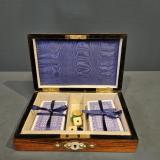 Antique Victorian Walnut Card Box at Sturmans Antiques boxes for sale
