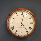Antique Victorian Mahogany 8 Day Convex Dial Fusee Wall Clock by William Dowding of Andover at Sturmans Antiques clock for sale