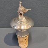 Antique Silver Grouse Topped Bottle Cork at Sturmans Antiques silver for sale